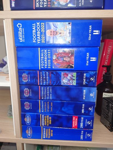 Complete Rothmans Sky Sports Football Yearbook Collection 1984 to 2025