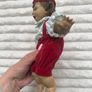 1990s Vintage Expressive Face Boy Doll By Padgett Brothers approx. 25 cm. shocked face Used Please look at the pictures Image 4