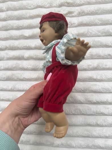 1990s Vintage Expressive Face Boy Doll By Padgett Brothers approx. 25 cm. shocked face Used Please look at the pictures
