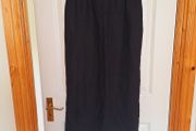 Endora Black Linen Skirt - Size 12