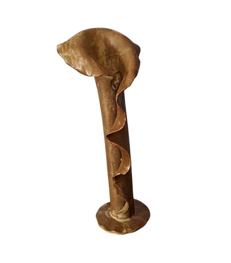 1980s Irish Studio Pottery Calla Lily Candlestick