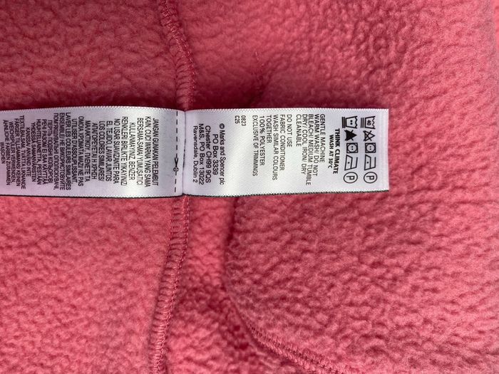 M&S Pink Fleece Jacket Size Medium