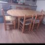 table, 6 chairs and bookshelf Image 2