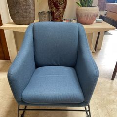 As New - Beautiful Blue Modern Armchair - Can Deliver