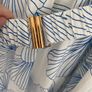 Women's Summer Dress- Cream with blue pattern Image 4