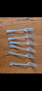 Set of 6 Solid Silver Forks (450g)