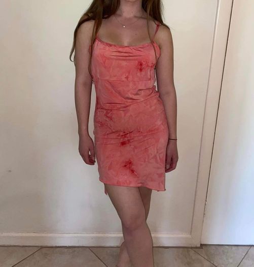 Pink mini dress