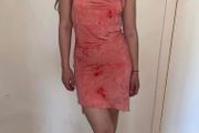 Pink mini dress