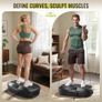Upgrade Vibration Plate,120 Intensity Levels/5 Programs for Lymphatic Drainage Whole Body Weight Loss Exercises Machine,150KG Weight Capacity,Quiet for Home Use,with 2 Resistance Bands Image 2