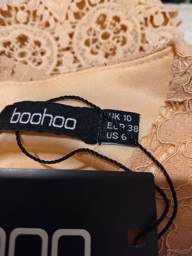 BOOHOO  lace top chiffon skater dress NEW WITH TAGS