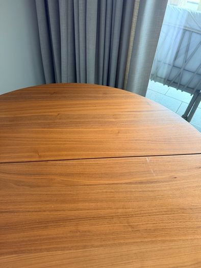 BoConcept Walnut Drop Leaf Dining Table - 1.1m Diameter