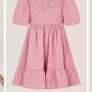monsoon Girls Crochet Yoke Dress. Image 5
