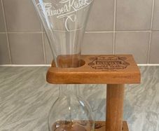 Kwak Belgian Beer Glass & Wooden Stand