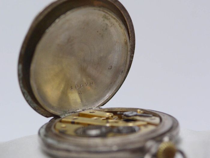 Vintage Bordeaux  Gents Mechanical  Silver Pocket Watch