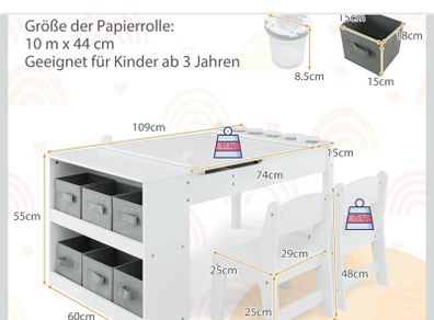 Children's Table with 2 Chairs