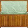 Garden Box Wood Acacia 300L Lid 160kg Load Capacity Weatherproof Cushion Box Storage Box Garden Balcony Conservatory Seat Chest 115x50cm Image 3