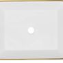 White Ceramic Rectangular Countertop Sink 48x37x14cm Countertop Basin, Cloakroom Lavatory Vanity, High Gloss Finish, Stain Resistant, Easy Clean Ceramic Image 7