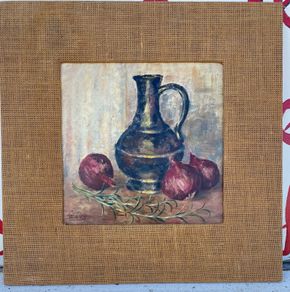 painting Red Onions  by sheila levy artist