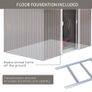 NEW SALE  9 x 6FT Foundation Ventilation Steel Outdoor Garden Shed Grey FREE SHIPPING Image 4