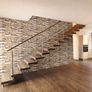 43.5X305cm Brown Stone Brick Self Adhesive Wallpaper,Furniture Stickers Brick Effect Contact Paper,Waterproof Gloss PVC Vinyl Wrap Film for Furniture Cover Surface Image 5