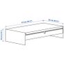 Ikea Elloven Monitor Stand With Bamboo Drawer - Black - 3 Items Available Image 5