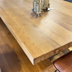 Ex Display Solid Heavy Oak Dining Table 180cm