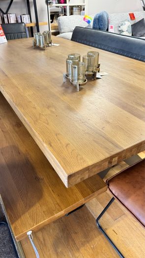 Ex Display Solid Heavy Oak Dining Table 180cm