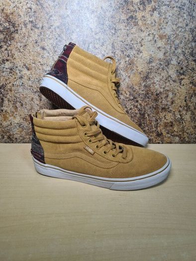 boys junior VANS SK8 HI MTE trainers SKATE SHOES hi tops beige mustard Size UK 5.5 EU 38.5