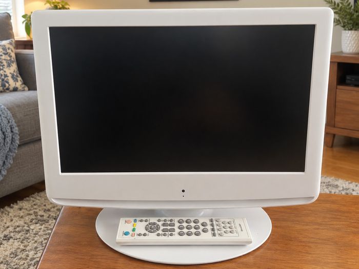 White 19 inch Flat TV/DVD Combi with Remote