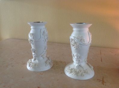 Plaster Cherub candle holders