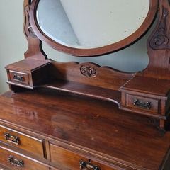 1950s retro antique Irish dressing table