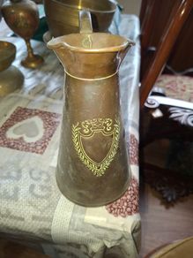 Large Antique Art Nouveau Copper Jug, late 19th to early 20th century, Postage Available or Collection