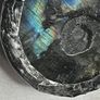 Soldered Flashy Labradorite Ammonite Fossil Amulet Talisman Belcher Chain Necklace Image 6