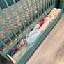 0-3 years kids turquoise cot bed Image 5