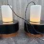 Rare vintage run of 2 Danish suspended pendant lights by Fog & Morup. Image 7