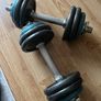 2x 9kg cast iron dumbbells Image 4