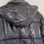 Zara black shiny puffer jacket with hoodie Image 4