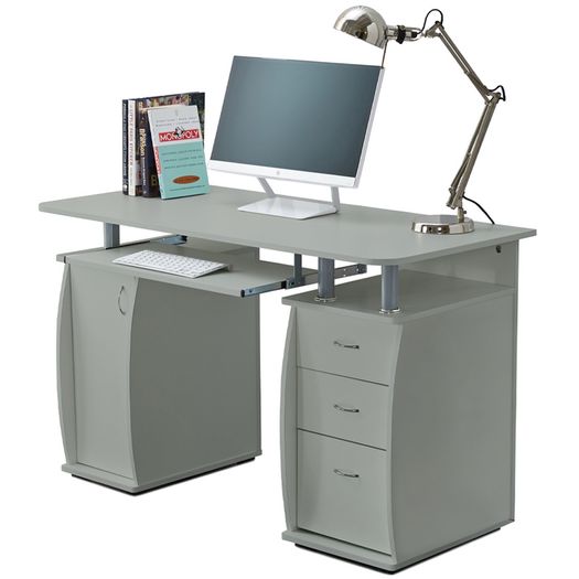 White, Black, Grey 3 Drawer Computer Office Desks