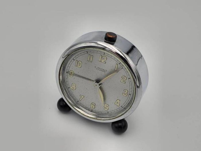 Vintage 1940s L.Ruckli Luzern Swiss made Alarm Clock WW2 Era