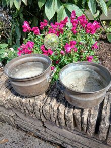 Antique Brass Pots