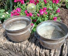 Antique Brass Pots