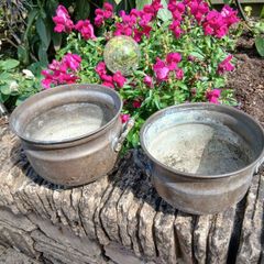 Antique Brass Pots