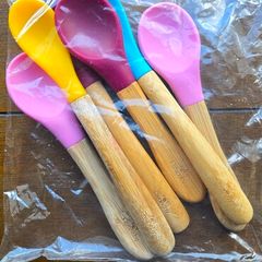 Kids Spoons, Eco Friendly Wooden Handle