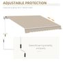 Manual Retractable Patio Awning 13' x 8' Image 5