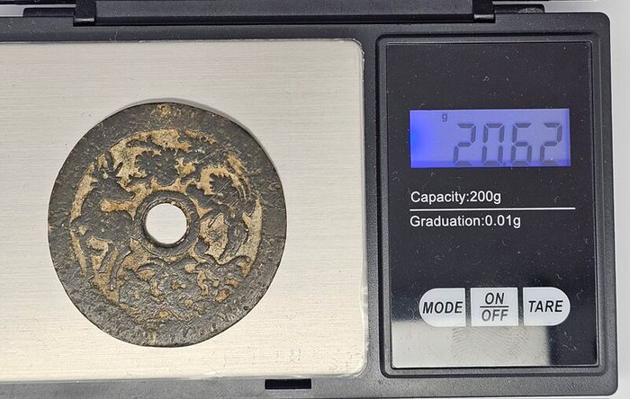China Qing Dynasty Broze Charm Coin Medal Chang Ming Fu Gui  Good Fortune Amulet