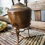 French kettle on stand .Brass and copper. Image 6