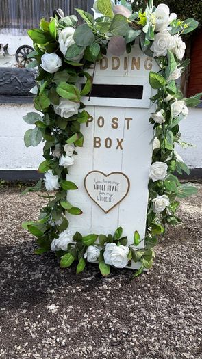 White Wedding Post Box