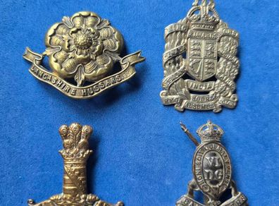 British military - 4 cavalry units badges