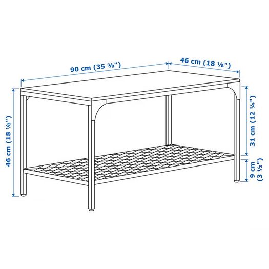 4'6 ft Grey Bedframe, Back Care Mattress & Ikea Coffee Table - FOR SALE