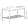 4'6 ft Grey Bedframe, Back Care Mattress & Ikea Coffee Table - FOR SALE Image 9